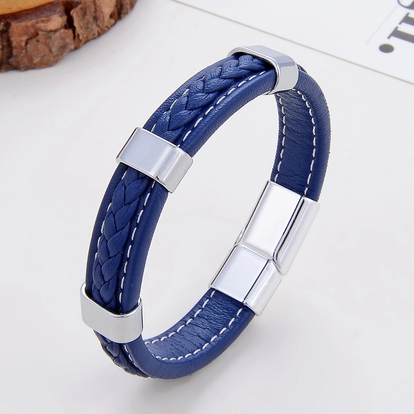 Classic Braided Leather Bracelet For Women Zinc Alloy Metal Mens Jewelry Bracelets Femme Accessories 2021 браслет мужской