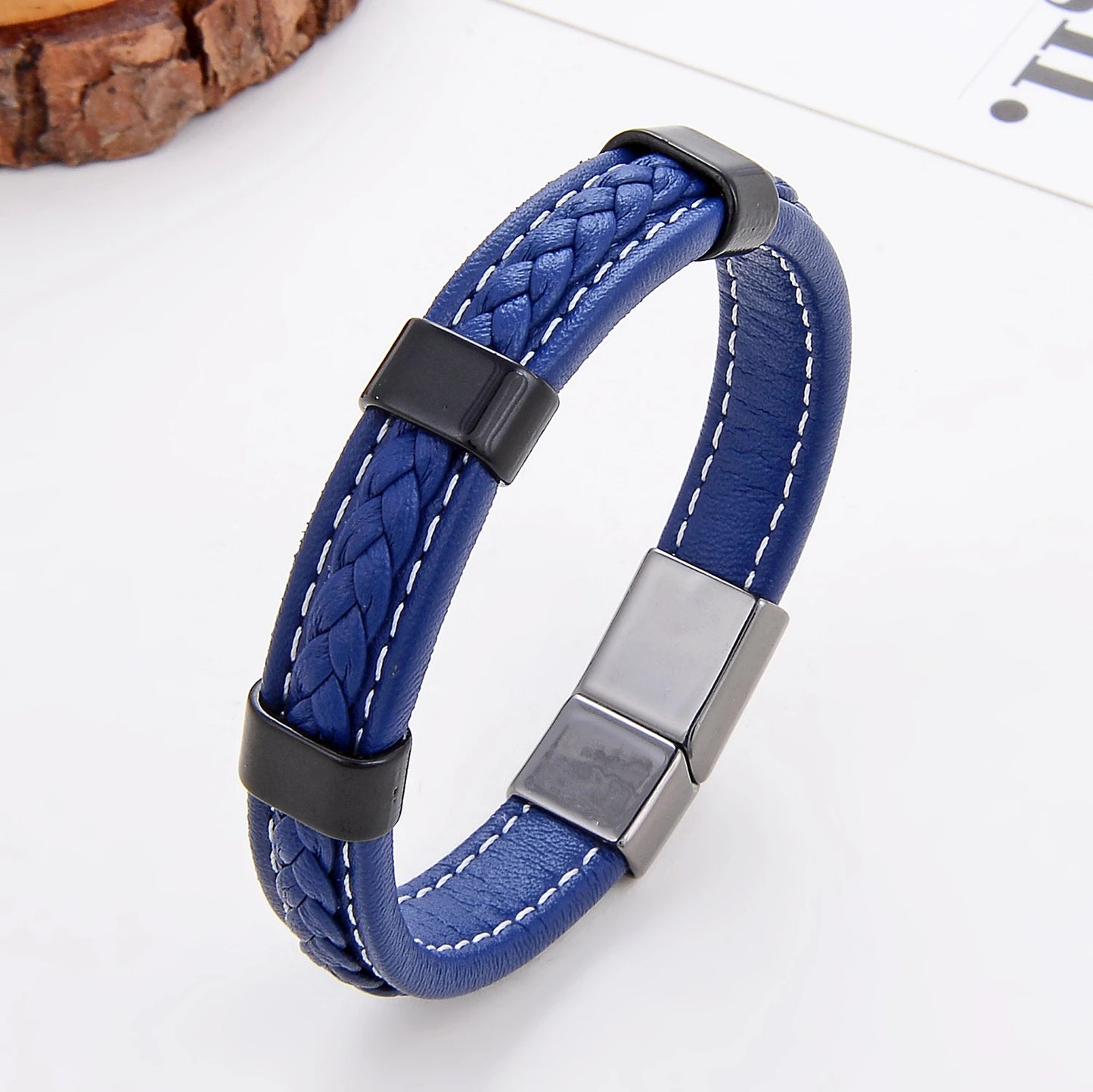 Classic Braided Leather Bracelet For Women Zinc Alloy Metal Mens Jewelry Bracelets Femme Accessories 2021 браслет мужской