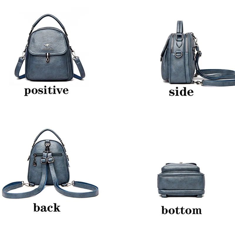 2021Female Backpack For Women Leather Backpack Multifunction women Travel Backpack Sac A Dos Femme School Bags For Teenage Girls