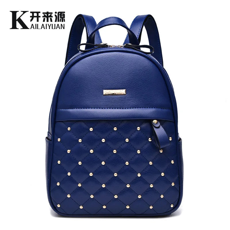 Women Leather Backpack Teenage Girl Teens School Bag Female Small Youth Bagpack Feminine Rucksack sac a dos femme mochila