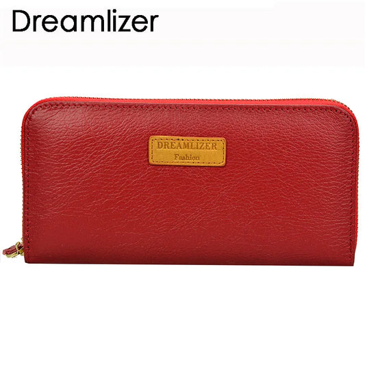 RFID Blocking Wallet for Women Genuine Leather Clutch Wallet Long Portefeuille Femme Clutch Purse for Phone Female Coin Purse