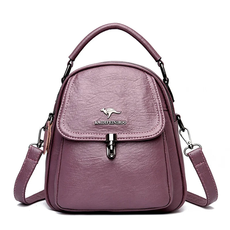 2021Female Backpack For Women Leather Backpack Multifunction women Travel Backpack Sac A Dos Femme School Bags For Teenage Girls