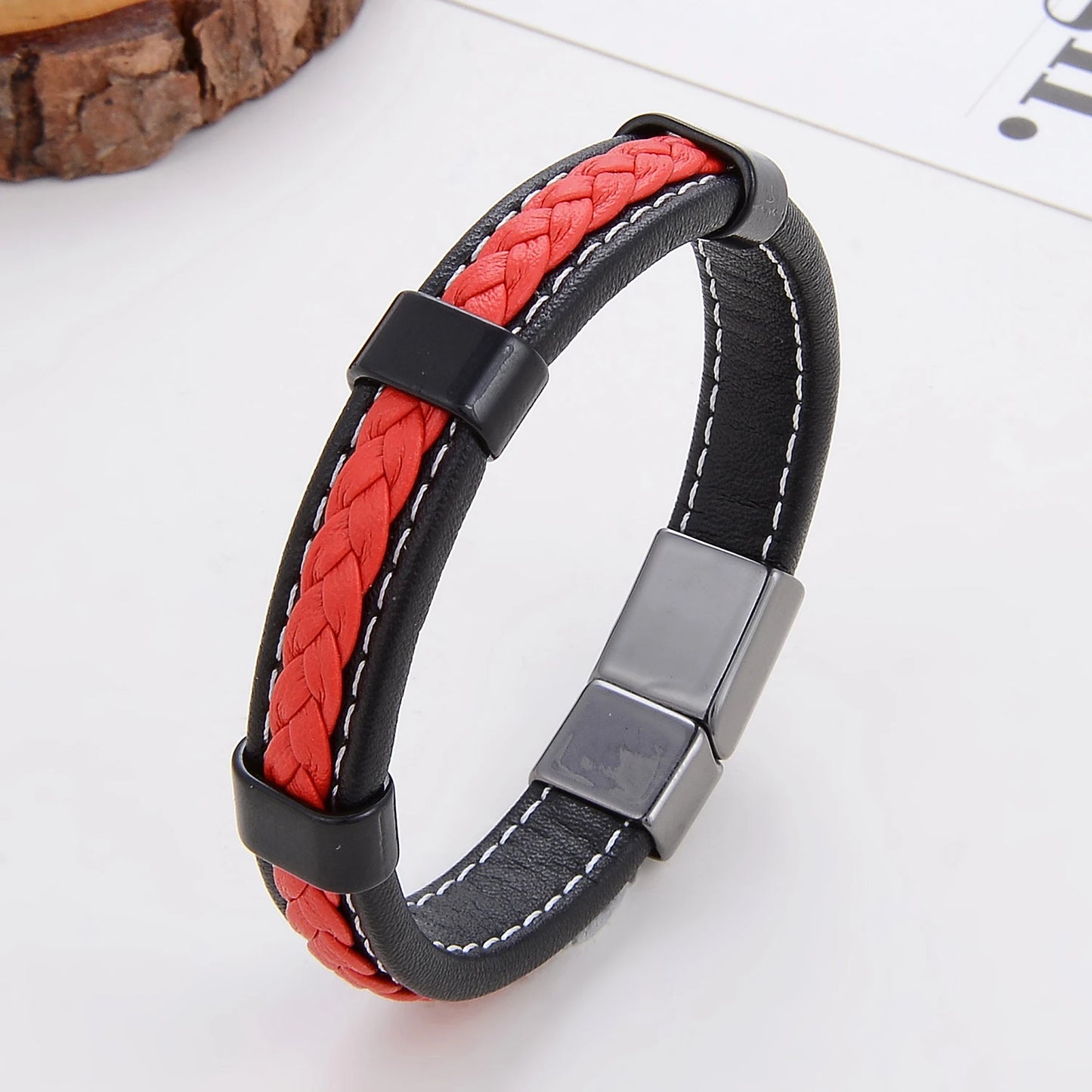 Classic Braided Leather Bracelet For Women Zinc Alloy Metal Mens Jewelry Bracelets Femme Accessories 2021 браслет мужской