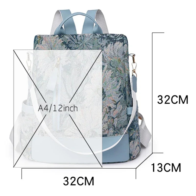 Fashion Women Nylon Backpacks Female School Book Bags Large Capacity Shopping Travel Knapsack Femme New Casual Rucksack Sac 2024