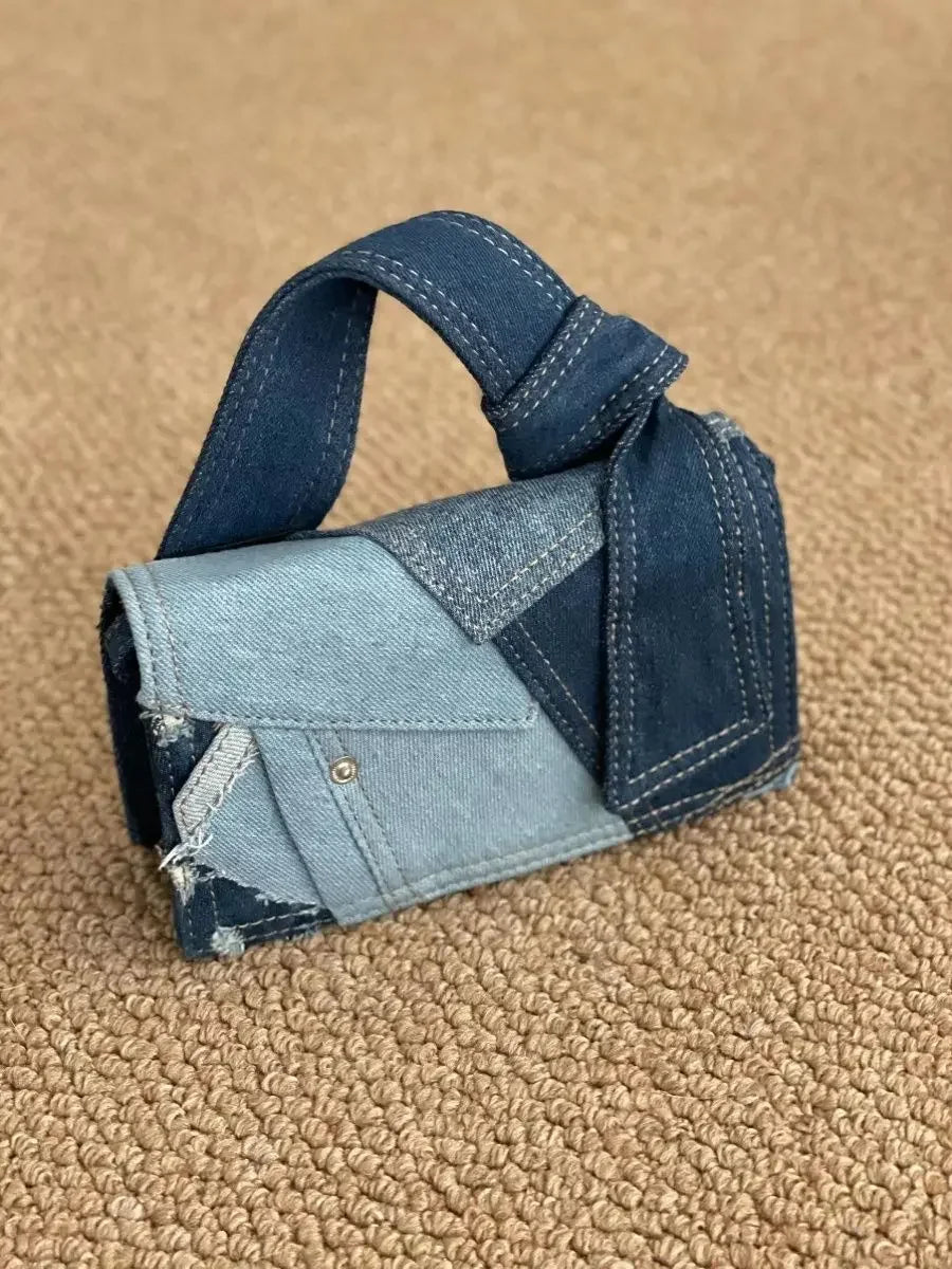 Denim Bag Patchwork Fashion Hasp Korean All-match Casual Shoulder Bag Handbag Pures and Bags Crossbody Girls 가방 sac a main femme