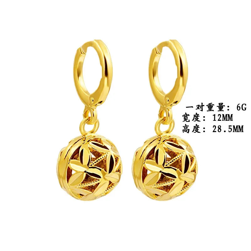 14 K Yellow Gold Jewelry Drop Earring for Women Fine Bizuteria 14k Gold Jewelry Aretes De Mujer Bijoux Femme Bohemia Earrings