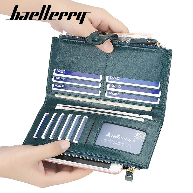 Baellerry New Women Long Wallets Large Capacity Handbags Female Purse Luxury Card Holder High Quality Zipper Wallet For Girls