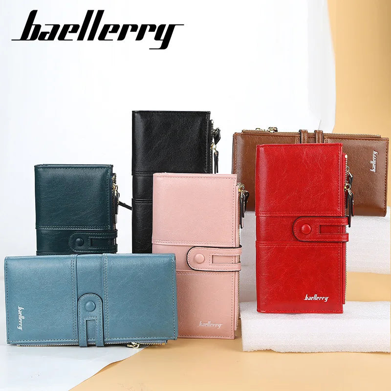 Baellerry New Women Long Wallets Large Capacity Handbags Female Purse Luxury Card Holder High Quality Zipper Wallet For Girls