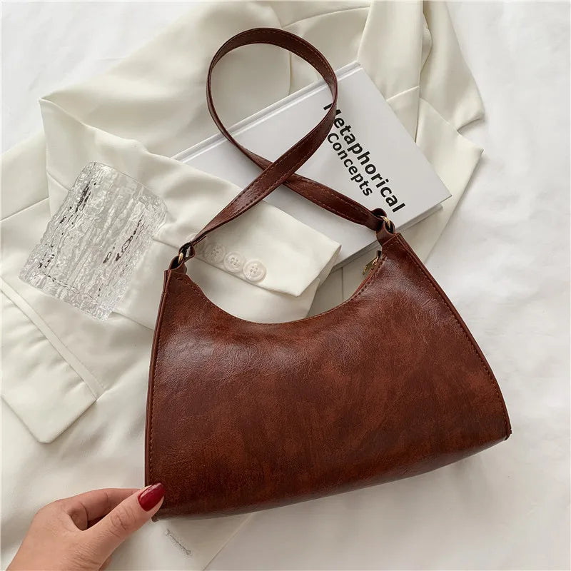 Fashion Exquisite Shopping Bag Retro Casual Women's Totes Shoulder Bags Female Leather Solid Color Chain Handbags for Women 2021