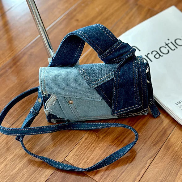 Denim Bag Patchwork Fashion Hasp Korean All-match Casual Shoulder Bag Handbag Pures and Bags Crossbody Girls 가방 sac a main femme