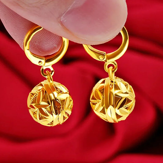 14 K Yellow Gold Jewelry Drop Earring for Women Fine Bizuteria 14k Gold Jewelry Aretes De Mujer Bijoux Femme Bohemia Earrings