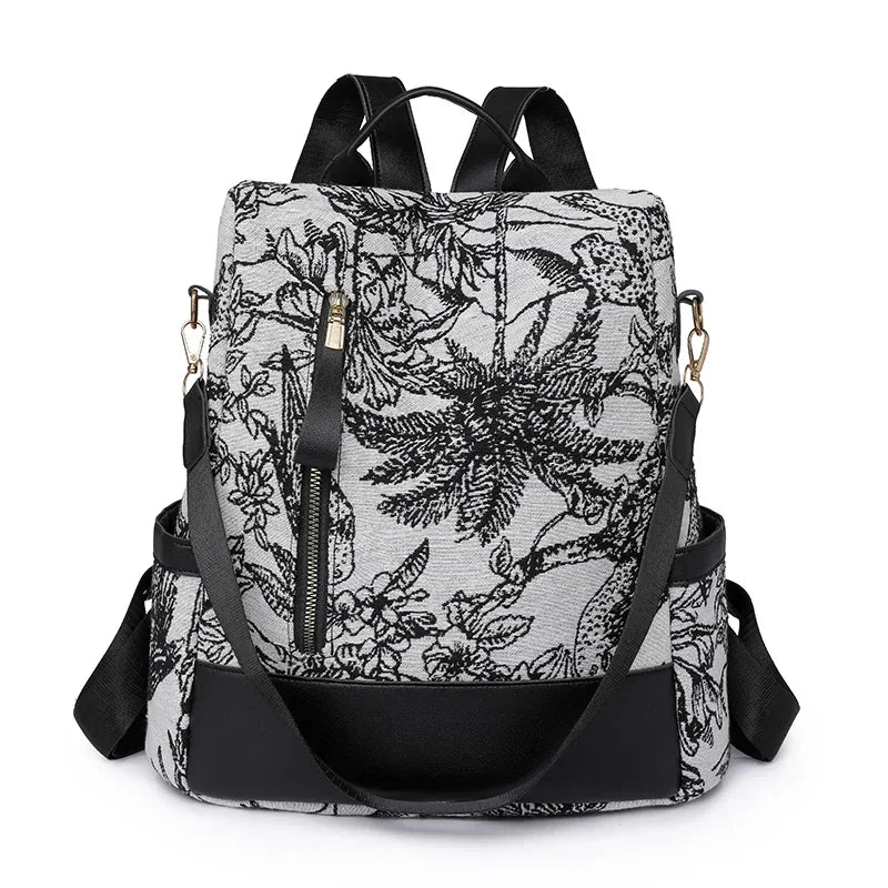 Fashion Women Nylon Backpacks Female School Book Bags Large Capacity Shopping Travel Knapsack Femme New Casual Rucksack Sac 2024