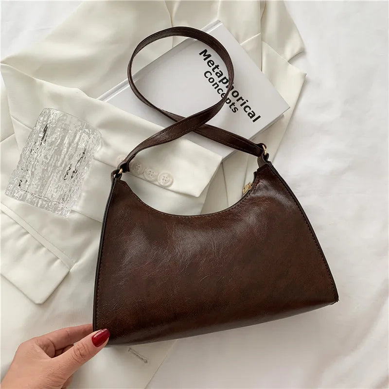 Fashion Exquisite Shopping Bag Retro Casual Women's Totes Shoulder Bags Female Leather Solid Color Chain Handbags for Women 2021